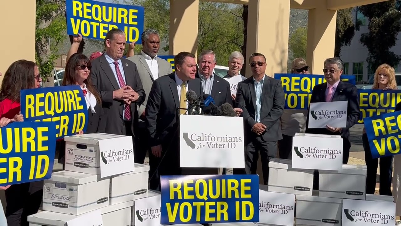 Official Signature Turn-In for California Voter ID Initiative