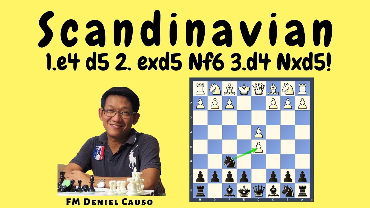 CENTER COUNTER/ SCANDINAVIAN #7 as Black! 1.e4 d5 2. exd5 Nf6 3. d4 Nxd5!