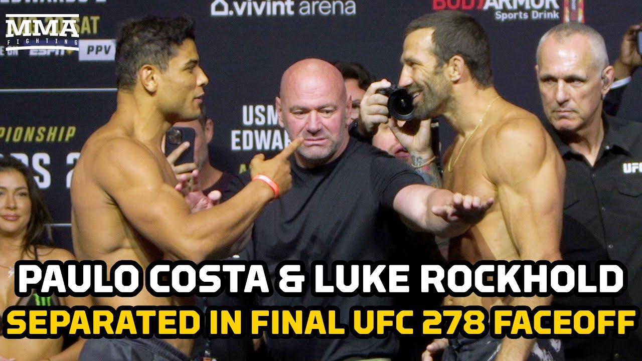 Paulo Costa, Luke Rockhold Have To Be Separated at UFC 278 Weigh-Ins - MMA Fighting