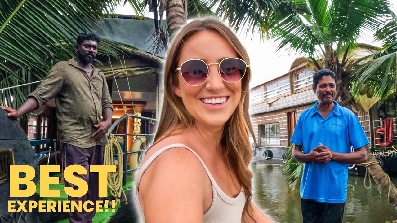 24 HOURS on a PRIVATE Houseboat in INDIA (Alleppey backwaters) 🇮🇳