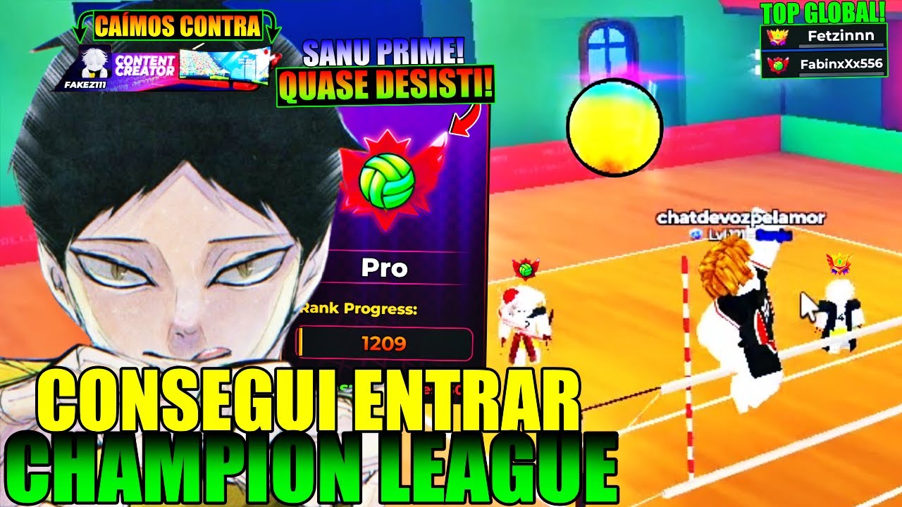 CHEGUEI CHAMPION LEAGUE! ESSE FOI MEU MAIOR DESAFIO! PEGANDO PRO COM 1200 PONTOS! VOLLEYBALL LEGENDS