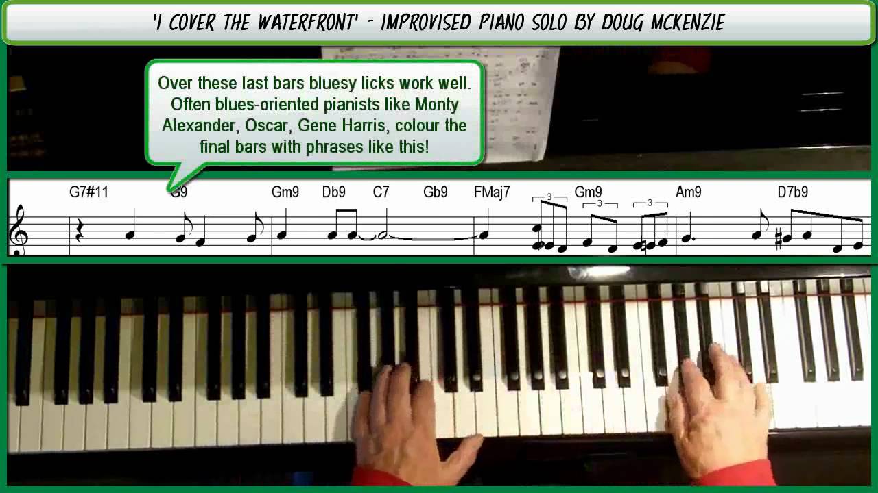 'I Cover The Waterfront' - solo jazz piano tutorial