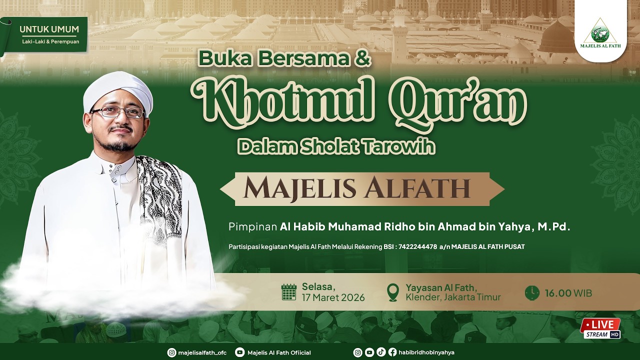 🔴 LIVE! || KHATAM QUR'AN FI TARAWIH || Majelis Al Fath