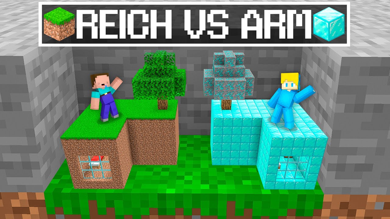 BILLY ARM vs UKRI REICH TINY CHUNK Survival Challenge in Minecraft!