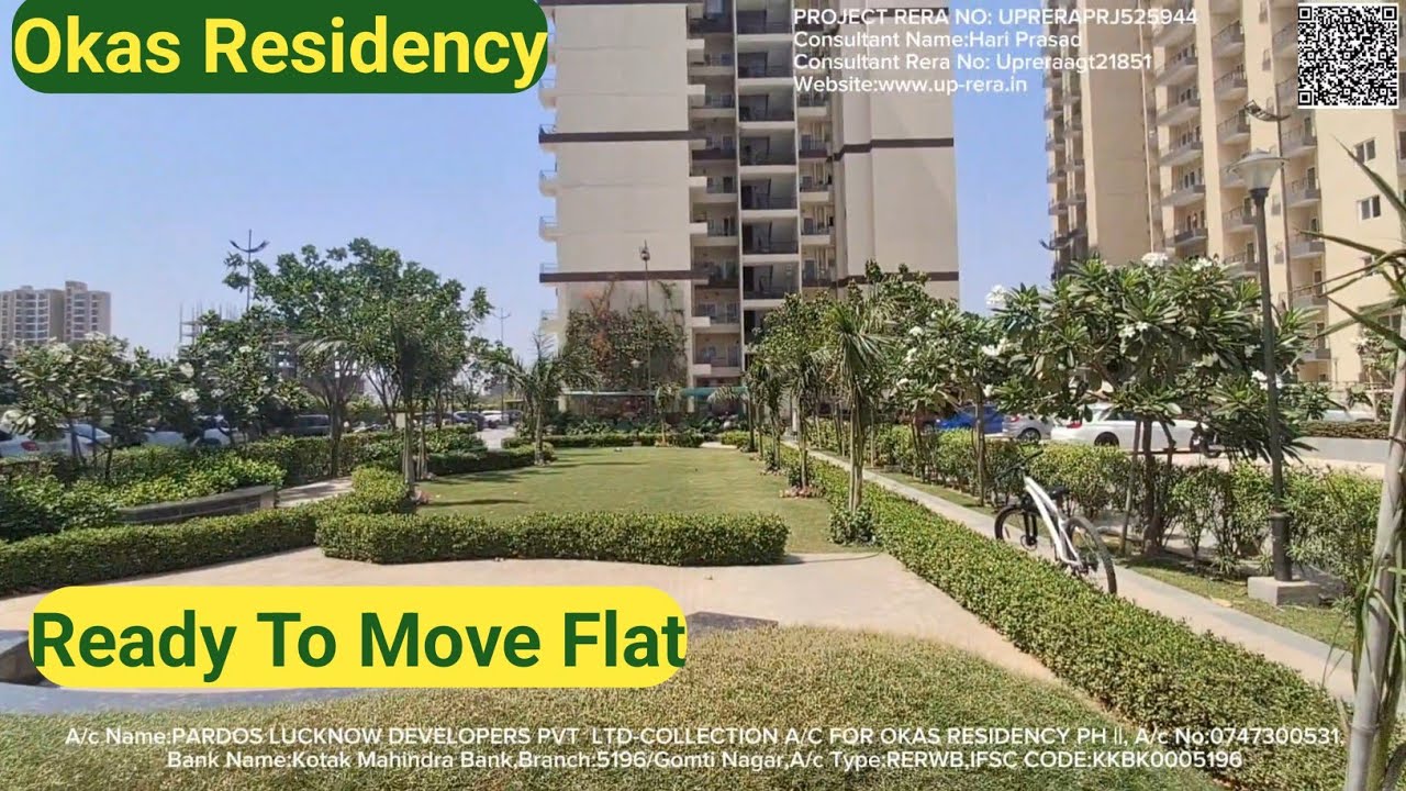 Ready To Move Flat,Okas Residency,Sushant Golf City Lko,2 & 3 Bhk,Call:9161395151,@EstaateTalk
