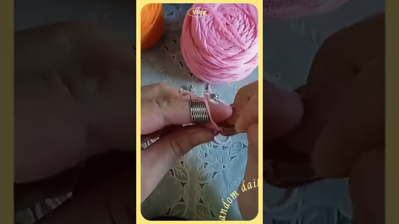 Tutorial memasang Ring timble rajut #hobbymerajut#ringtimblerajut