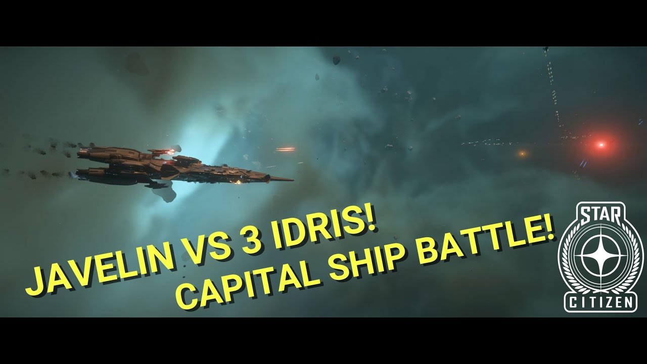 Star Citizen Javelin vs Three Idris Capital Ship Battle CINEMATIC ULTRAWIDE 4k!!