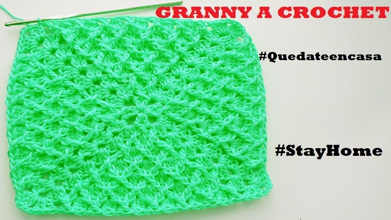 Granny square a crochet punto Rombo todo en crochet Mary Rolon