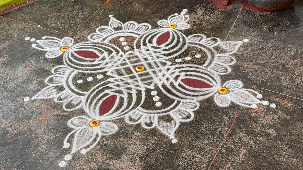 Daily use rangoli🌺morning kolam🌺Traditional muggulu🌺simpleandeasyrangoli #vidhyaprabhurangolidesigns