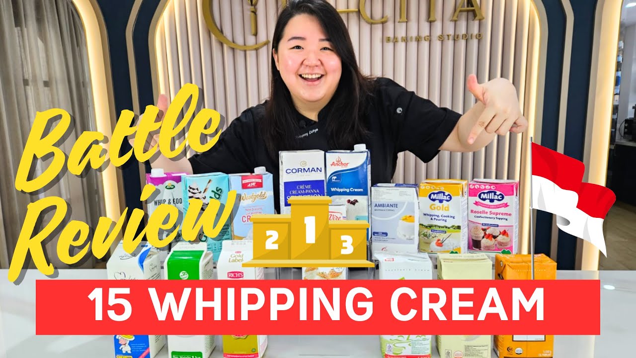 BATTLE 15 BRAND WHIPPING CREAM CAIR DI INDONESIA | Elle&Vire, Anchor, Millac, Ever-Whip, Rich's dll