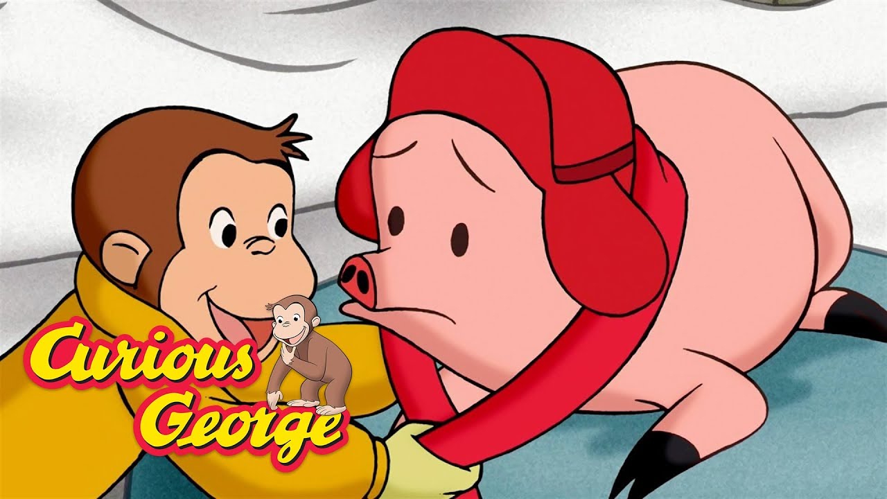 George Helps A Pig 🐵 Curious George 🐵 Kids Cartoon 🐵 Kids Movies