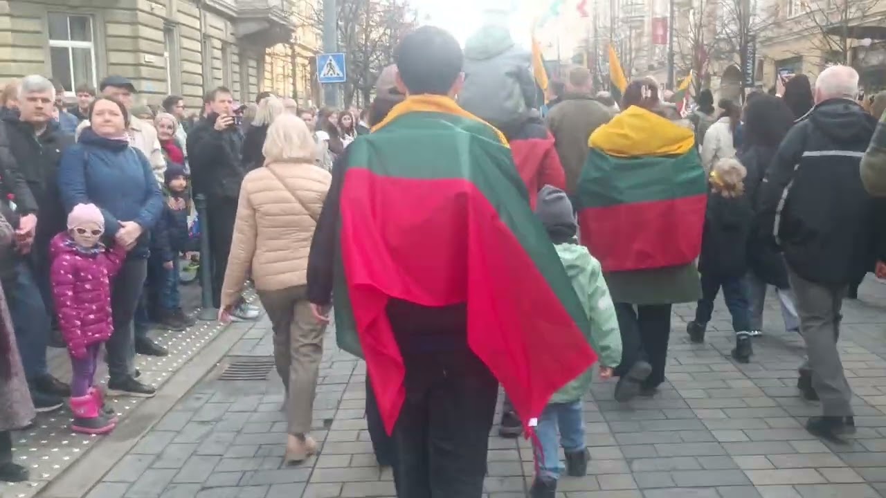 Lithuanian Independence Day in Vilnius, march through the city on March 11, 2026 🇱🇹💞