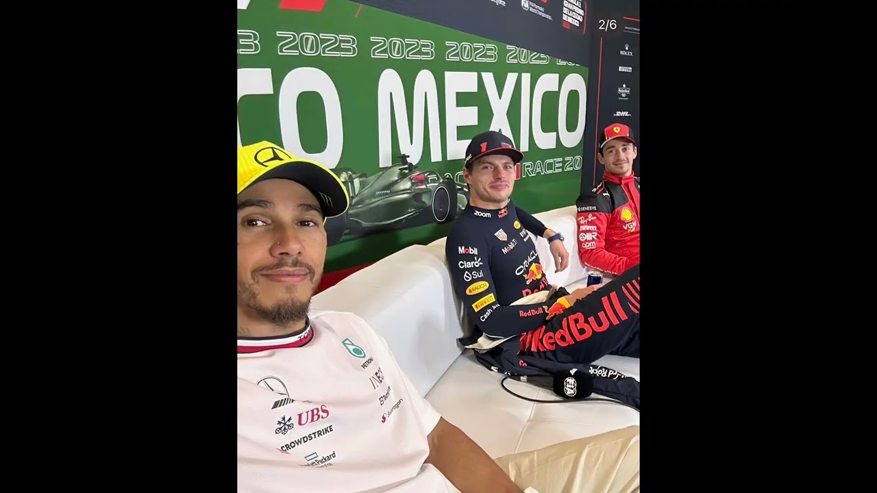 Lewis taking a selfie with Max and Charles at the #MexicoGP #MexicanGP #BrazilGP #BrazilianGP #F1&nbsp;