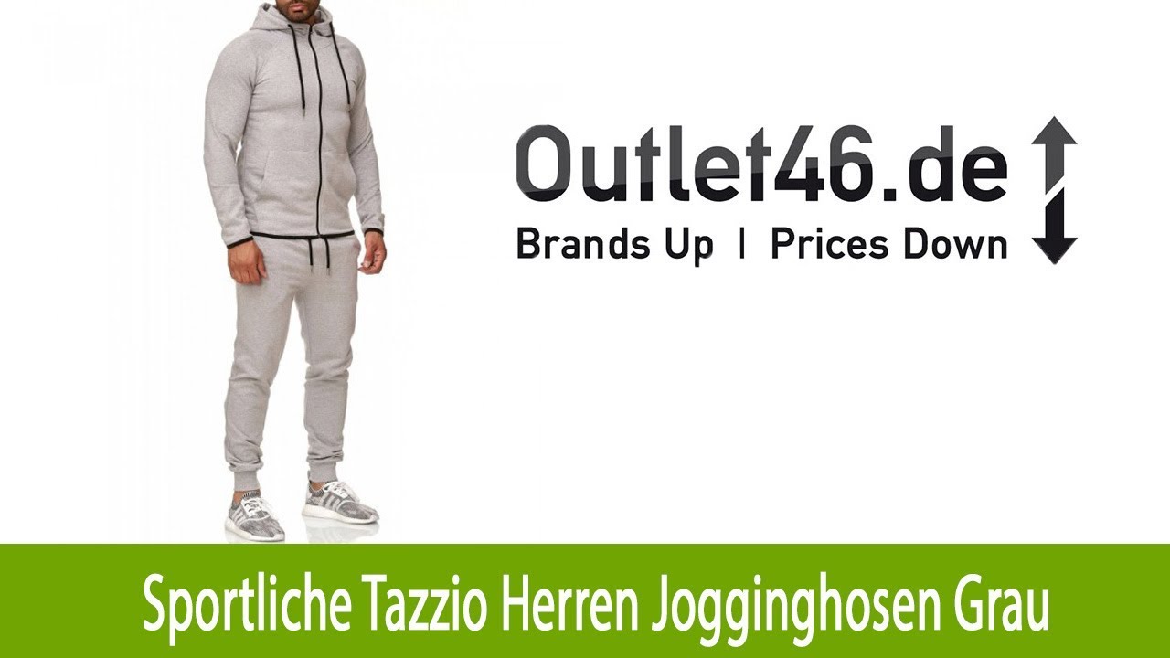 Sportliche Tazzio Fashion Herren Jogginghosen online Grau | Outlet46.de