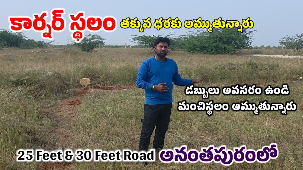 డబ్బులు అవసరం ఉండి చక్కనైన స్థలం అమ్ముతున్నారు | Plot for sale Anantapur | Jabardasthvlogs Anantapur