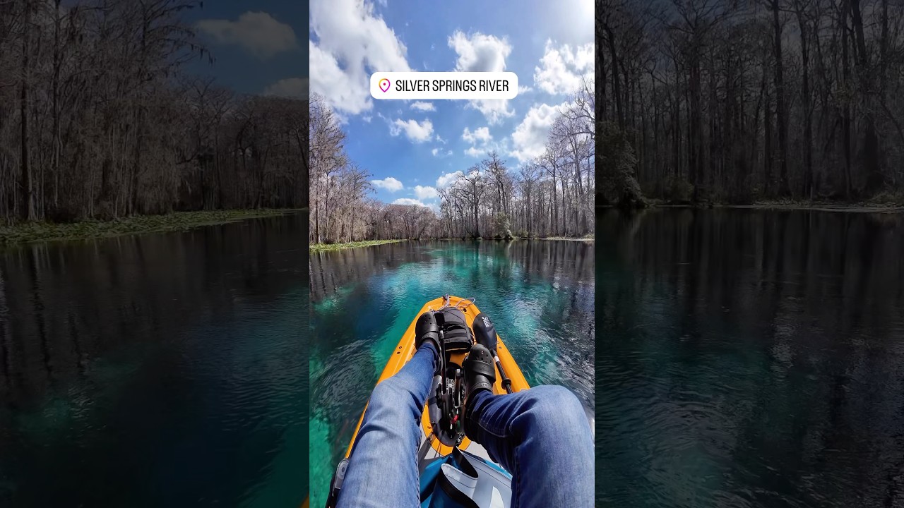 Such an unreal kayaking experience!👀 #trerackscity #silversprings #florida #nomad #kayaking #travel