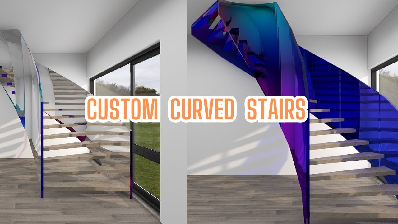 HOW TO  Create Curved Stairs in Custom Modeling. COOHOM Tutorials 2