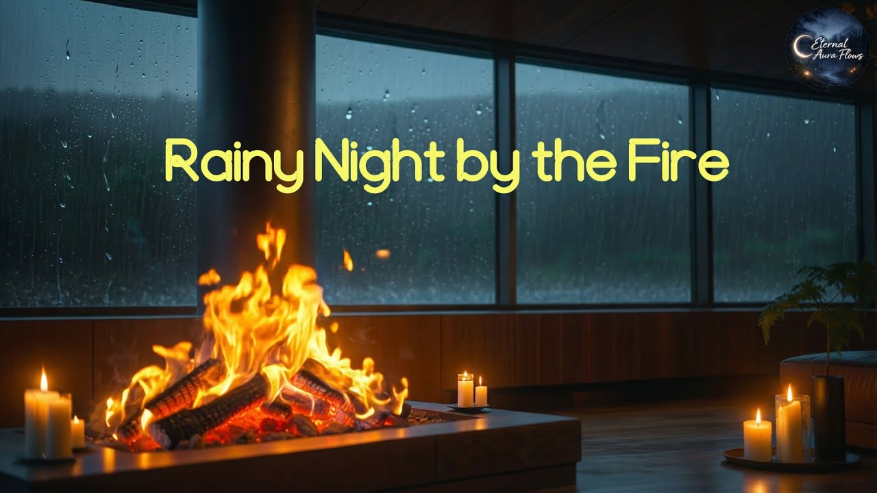 Rainy night by the Fire – Focus, Study, Meditation