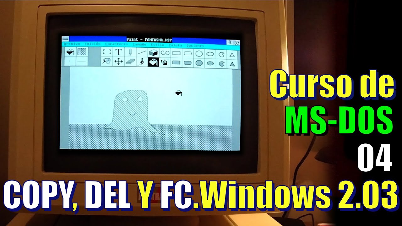 Curso de MS-DOS y CMD 04 COPY • DEL • FC y Windows 2.03 | Aprende a usar tu PC retro de los 80 y 90
