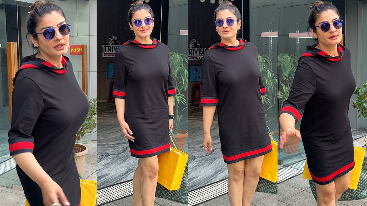 Raveena Tandon Still Looks So H0T At The Age Of 49 Snapped By Media Outside Restaurant