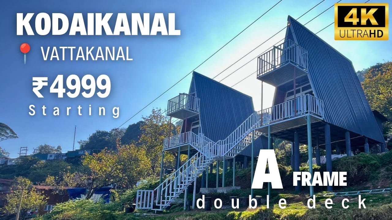 Reveries valley A frame double deck wood house kodaikanal yengadapora 4k