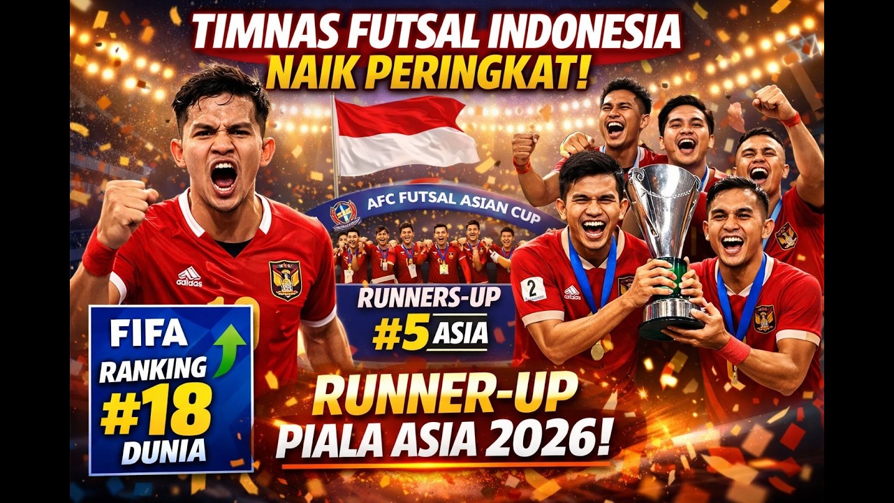 Rank. 5 ASIA !! Timnas Futsal Indonesia menggeser Vietnam