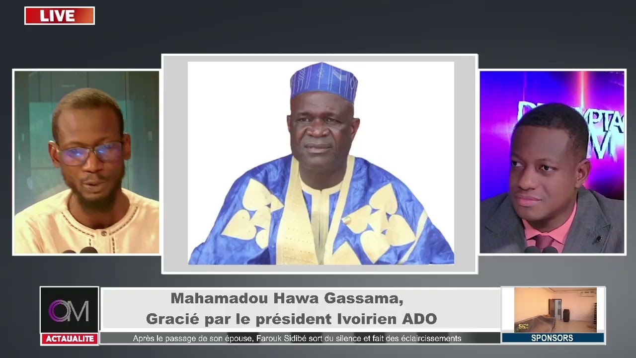 OM TV :#URGENT Mahamadou Hawa Gassama, gracié par le président Ivoirien ADO