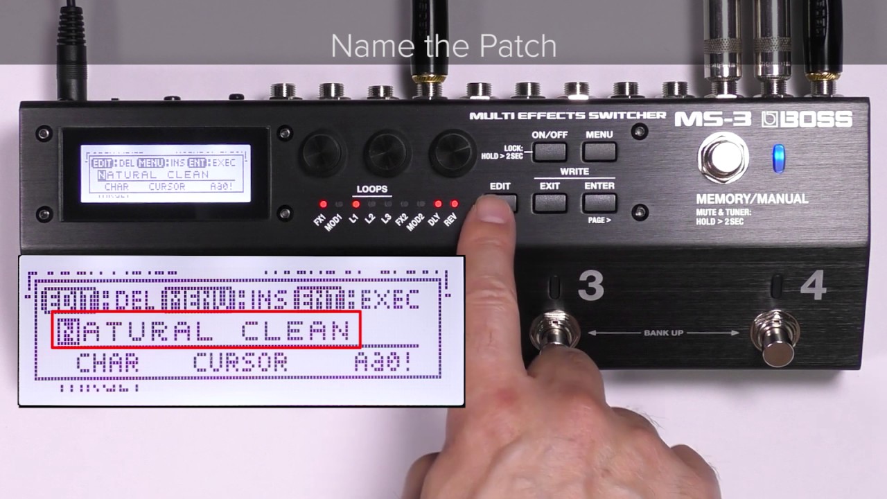 MS-3 Quick Start Chapter3: Saving a Patch