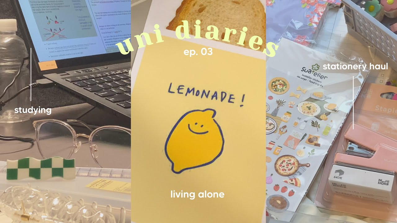 uni diaries ep. 03 🦢🪐 living alone,  days in my life, new keyboard and a stationery haul