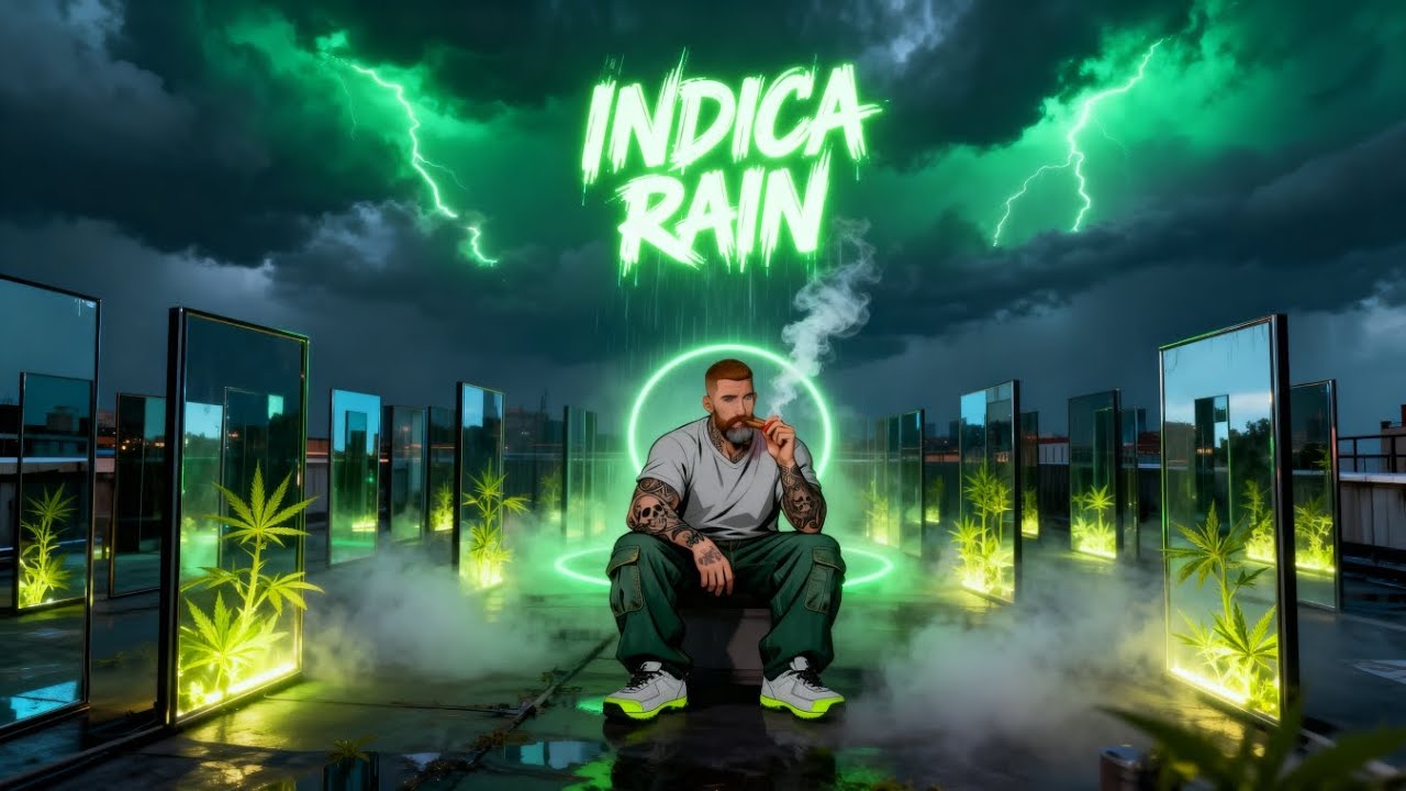 Indica Rain 💨🌧️ | SlowBurnKush (Chill 420 Music & Emotional Blues)