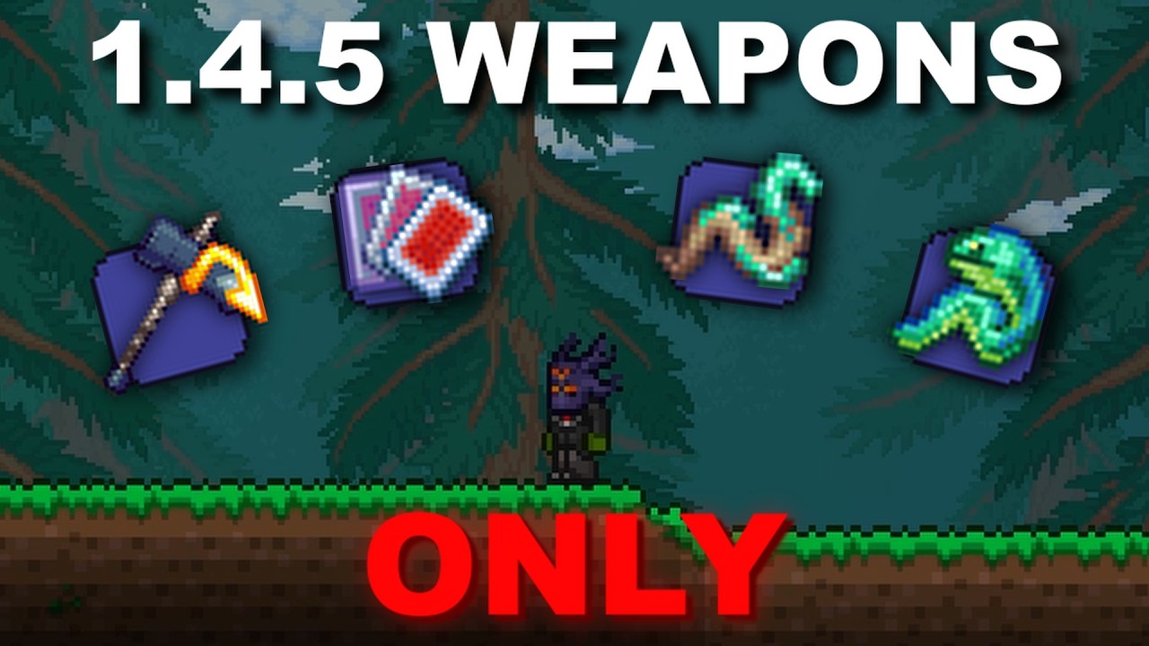 Can You Beat Terraria Using ONLY 1.4.5 Weapons?