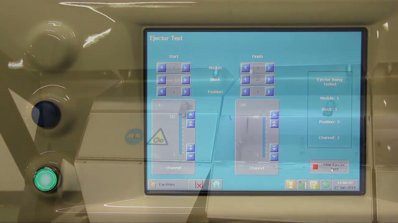 Sortex A Multivision - How to run an ejector test