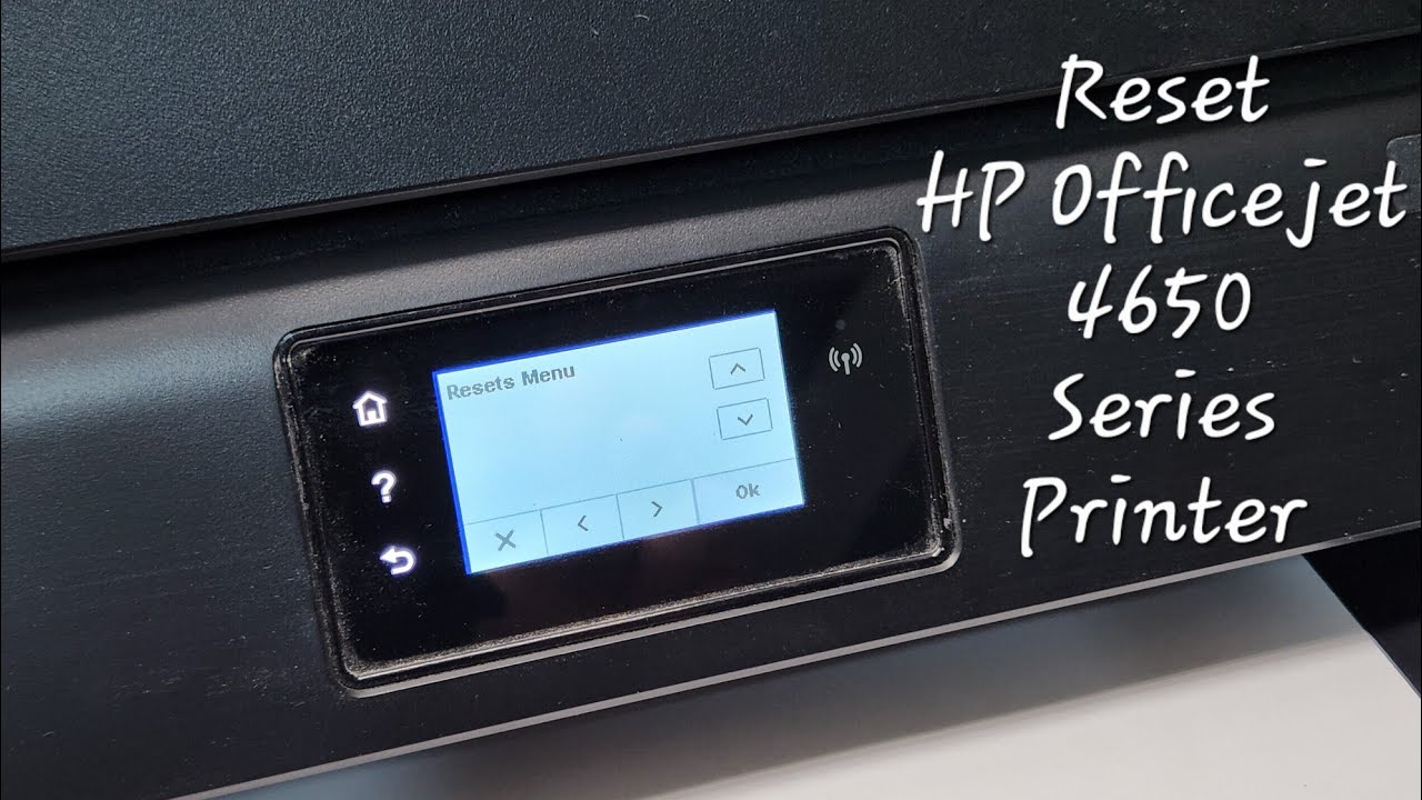 Reset Instructions for HP Officejet 4650 Printer 4652 4654 4655