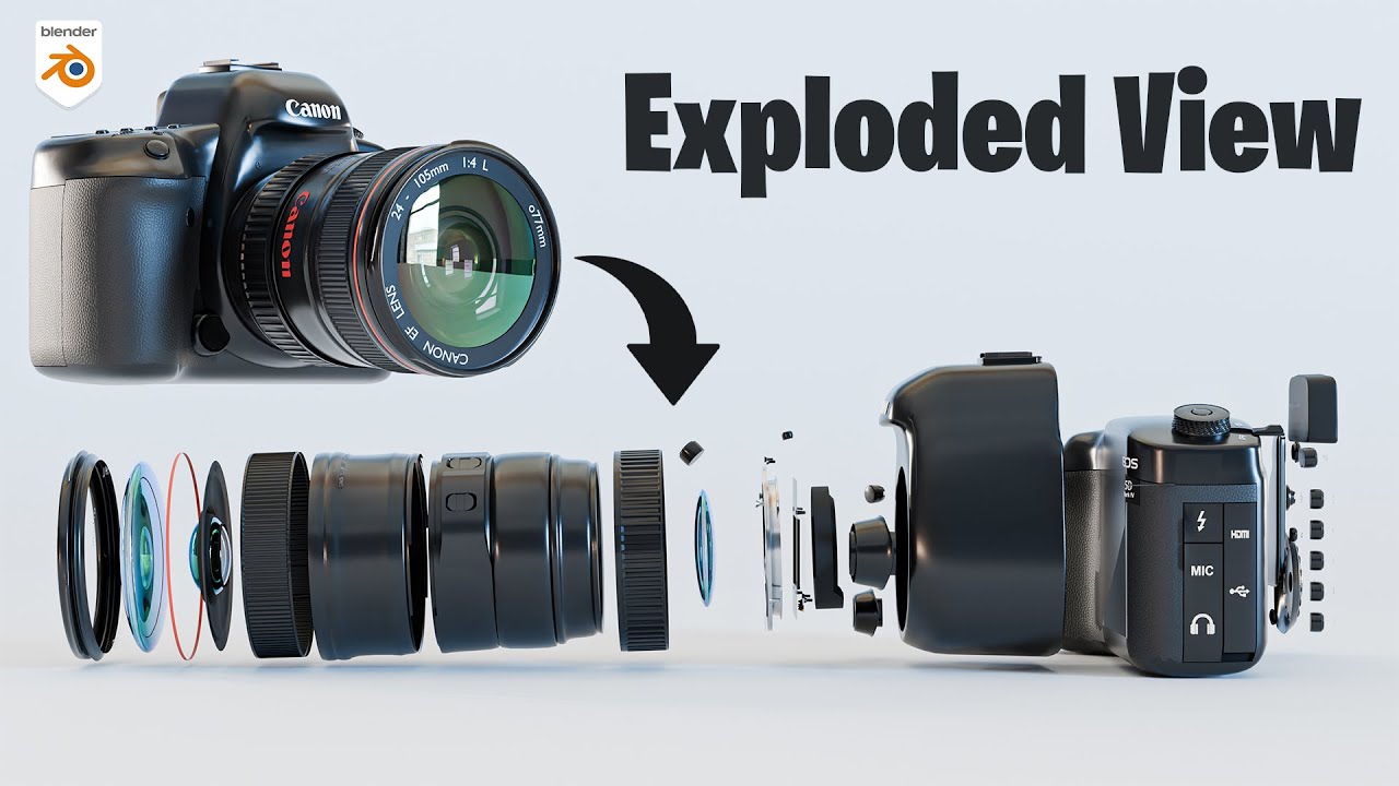 Анимация 3D-объектов в разобранном виде в Blender (урок)