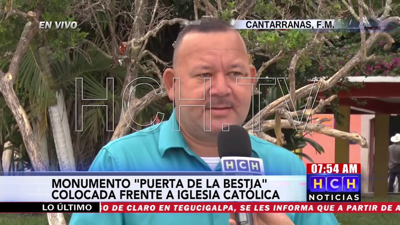 Polémica por estructura de piedra colocada en el parque central de Cantarranas