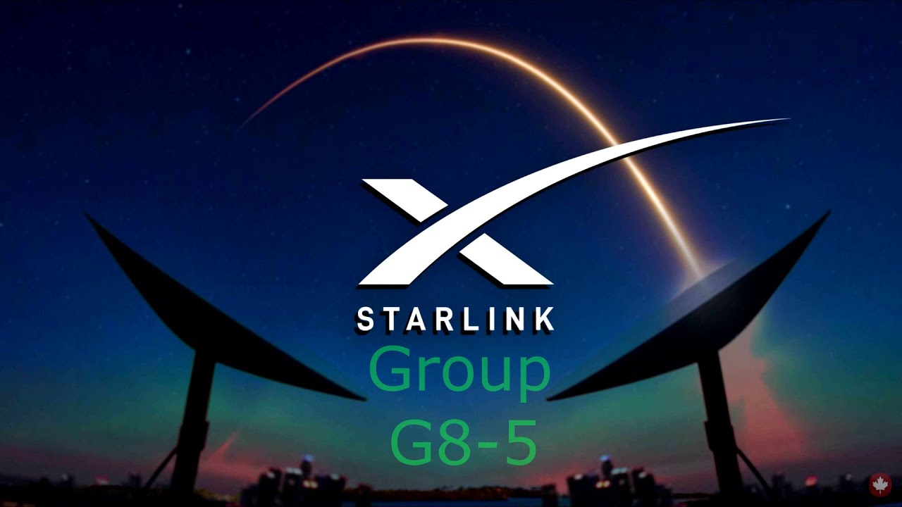 Starlink train from SpaceX  - Kosmiczny pociąg Starlink G8-5  06.06.2024