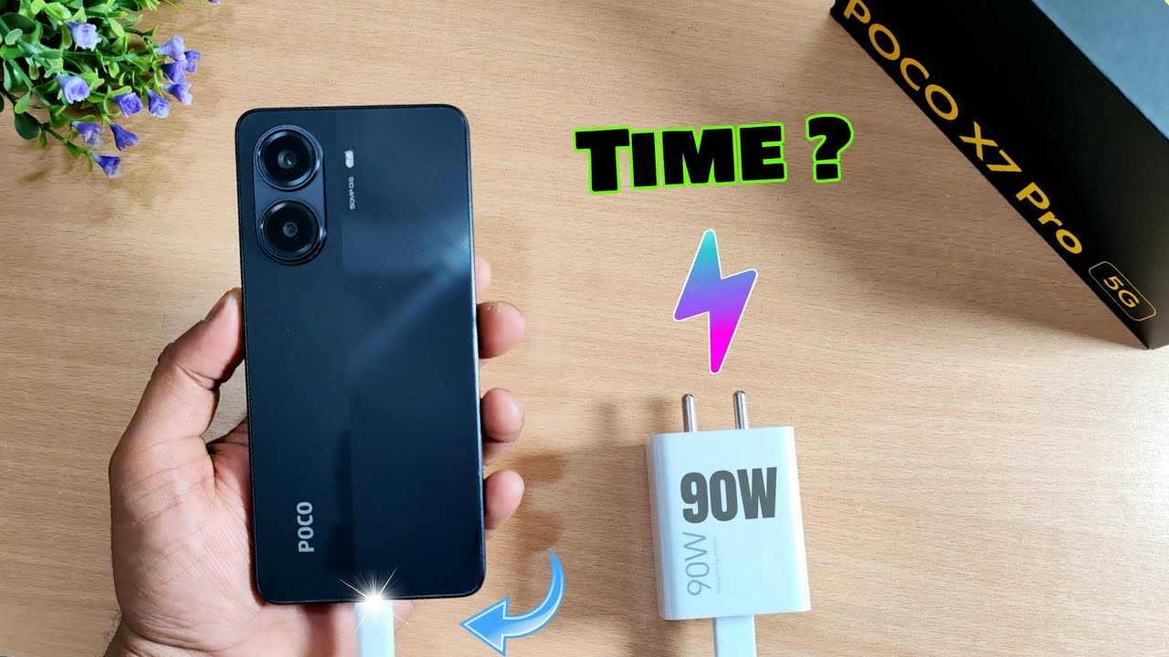 Тест зарядки POCO X7 Pro от 0 до 100% аккумулятора 6550 мАч при мощности 90 Вт. Сколько времени з...