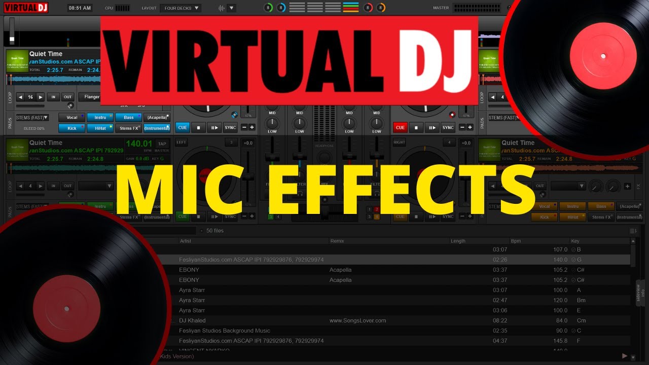 VirtualDJ 2023: Как применять эффекты микрофона [Mic FX] 🎤🎙️