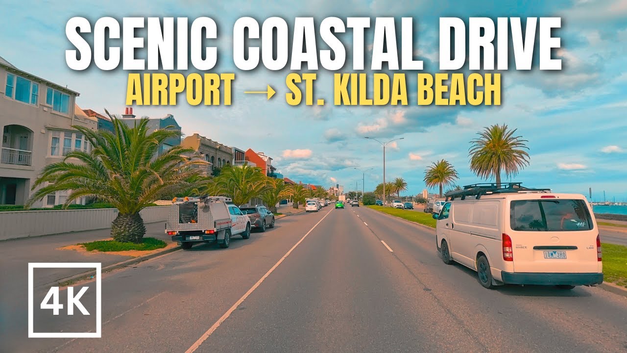 Driving Airport to St Kilda: Iconic Landmarks & Coastal Views | Melbourne - Australia | 4K UHD.
