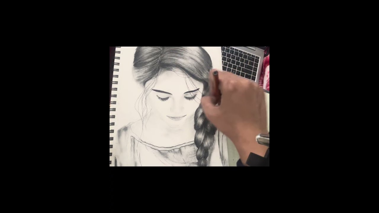 Learn to Draw This Charcoal Portrait in 5 Minutes 🖤