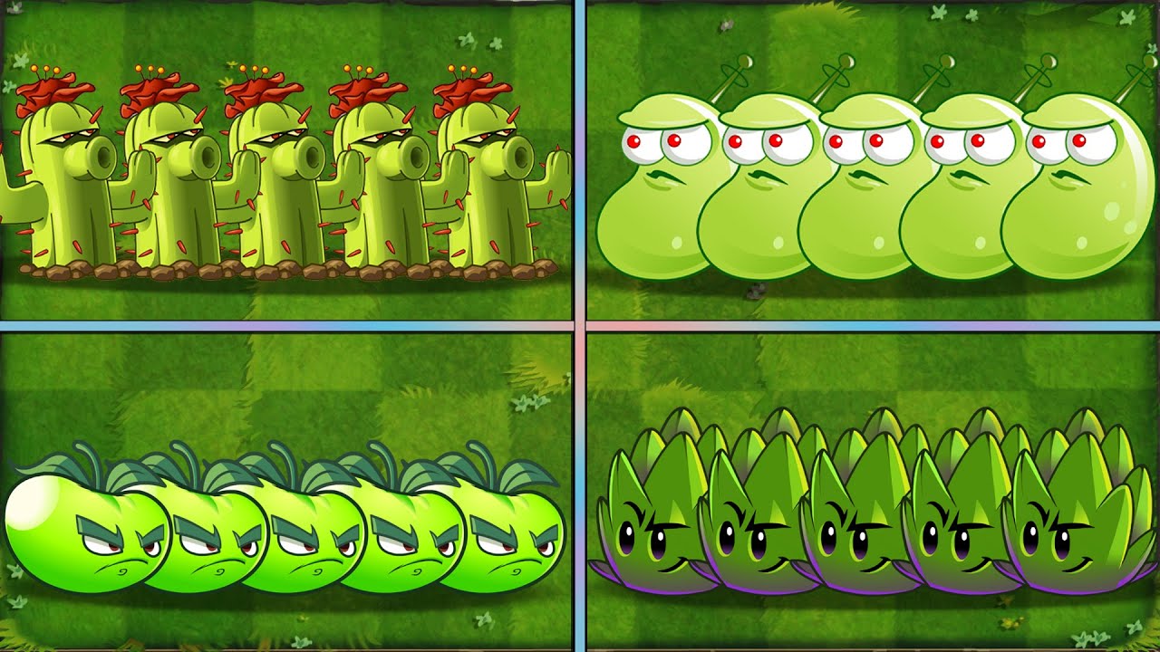 Random 4 GREEN Plants Battlez - Who Will Win? - PvZ 2 Plant vs Plant