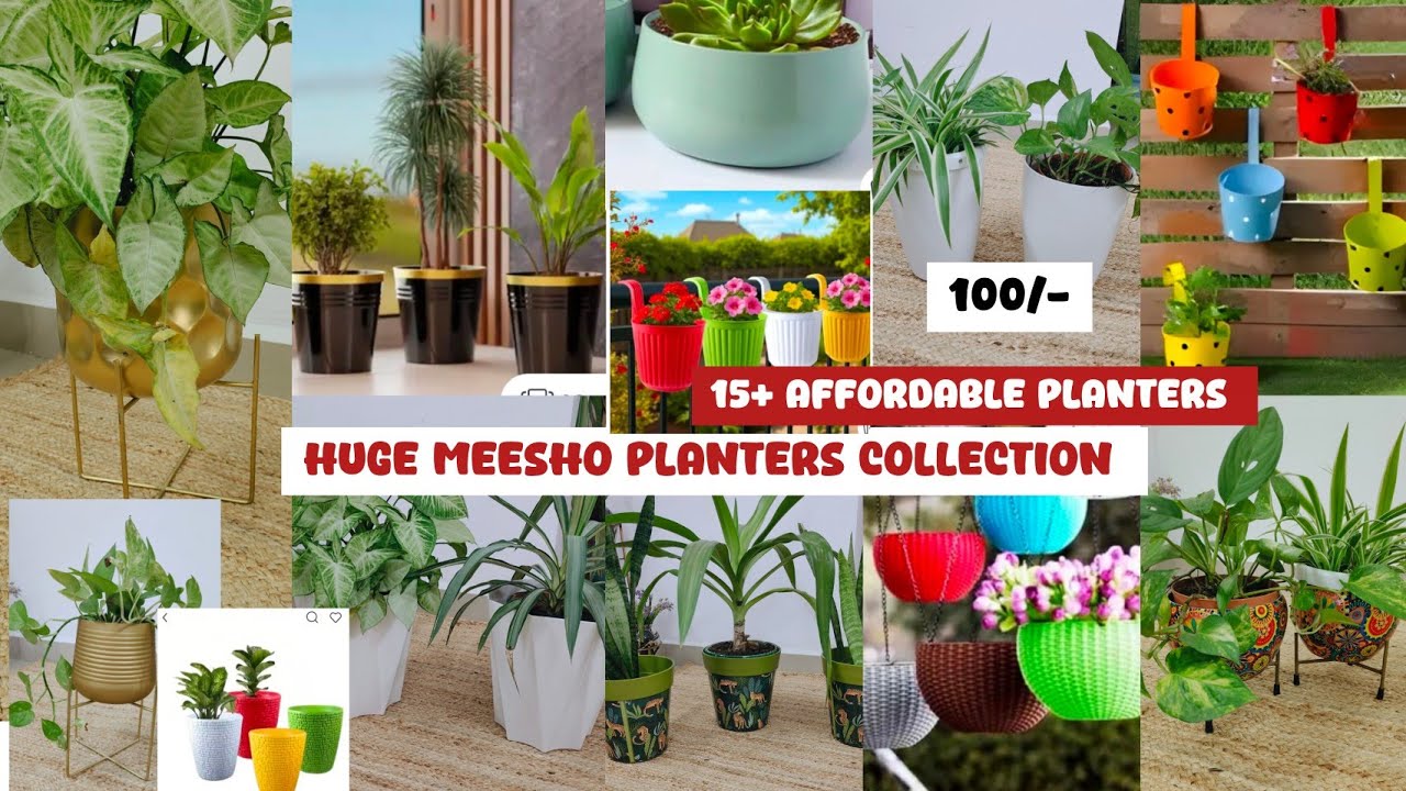 * Viral * & Trendy planter Collection Starting @Rs100 || Meesho Affordable planters Haul 🌺||Unboxing