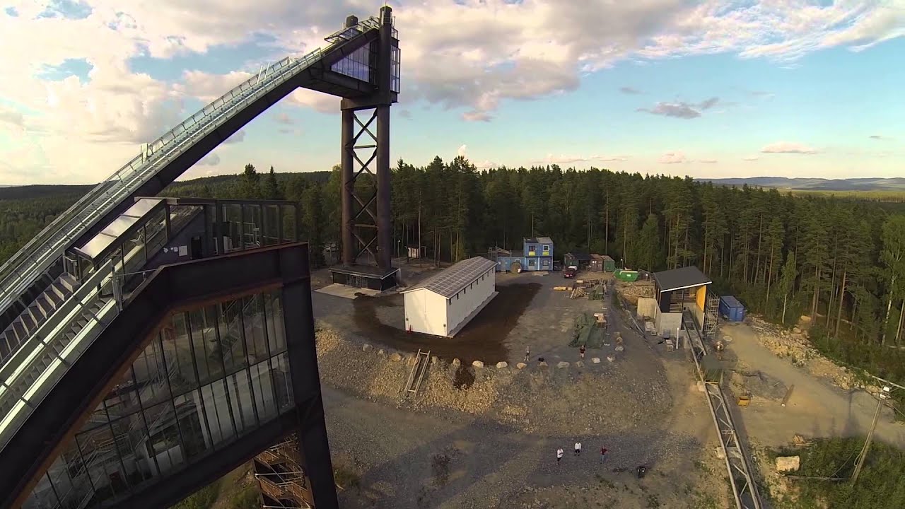 Lugnet Ski jumps, Falun, Sweden - From the air
