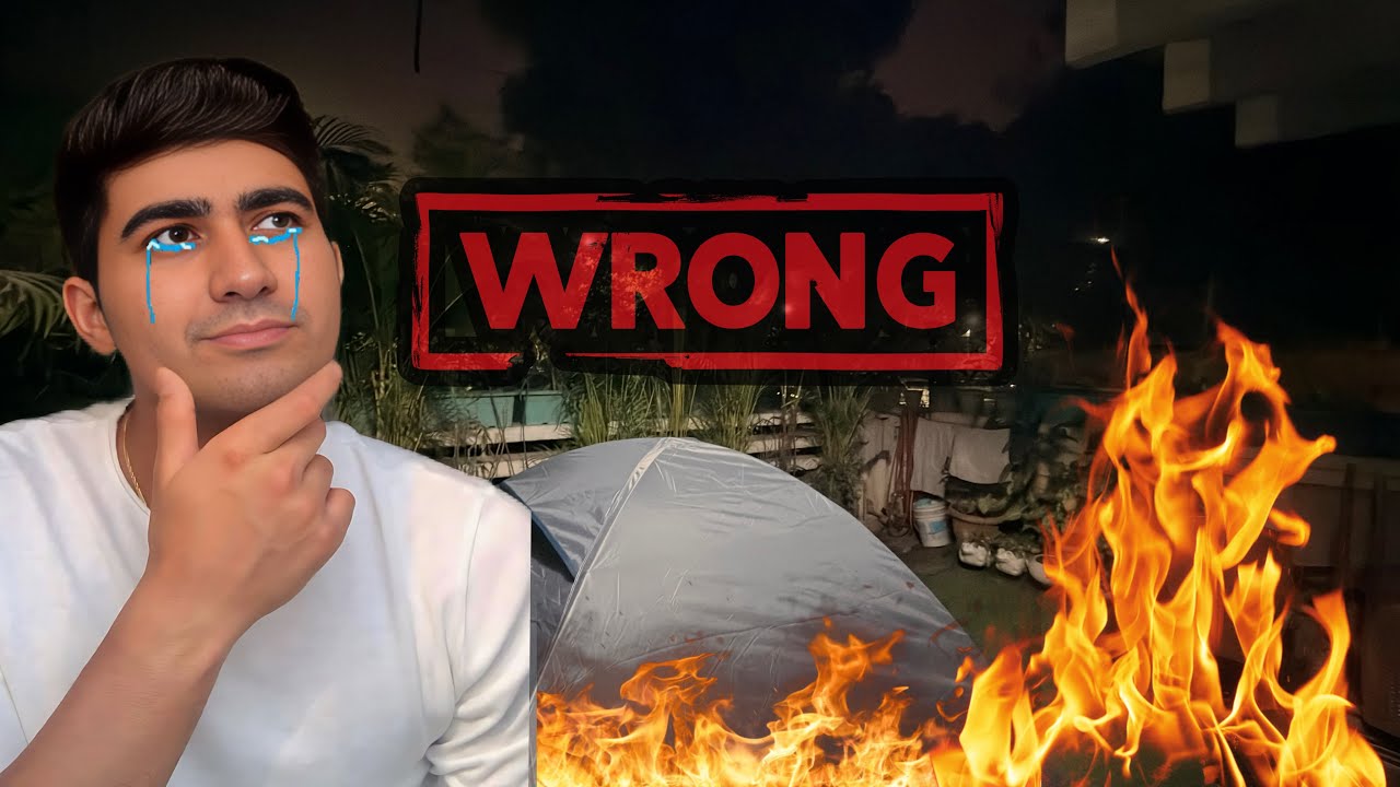 CAMPING TENT WENT WRONG ! 🥹