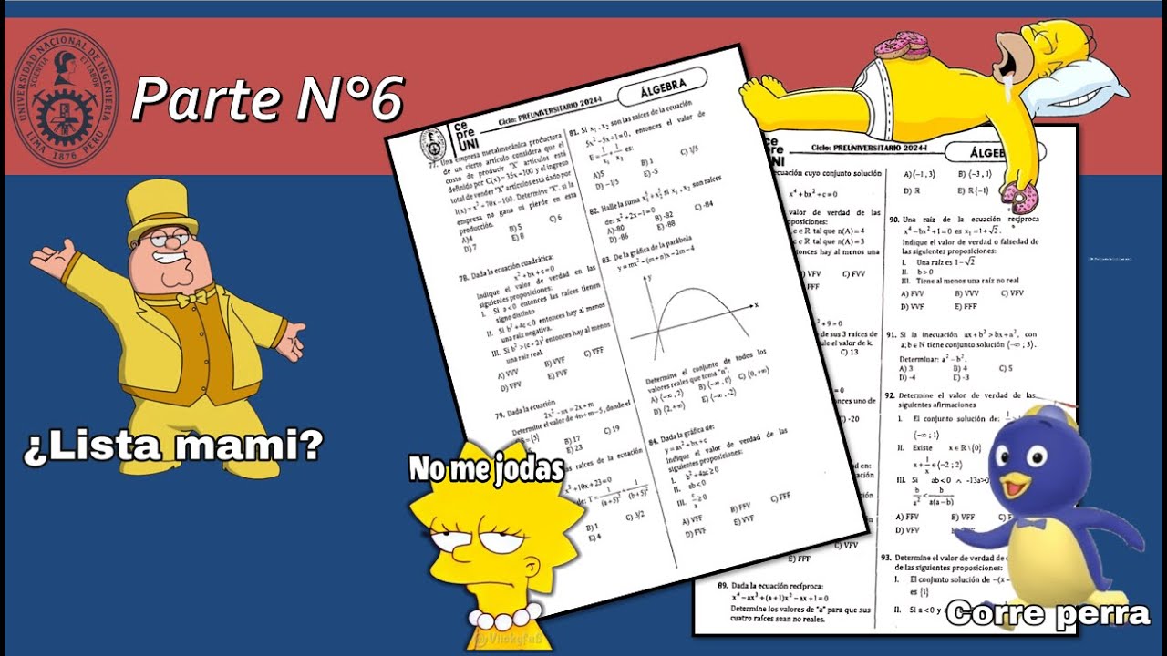 INTENTAMOS RESOLVER TODOS LOS PROBLEMAS DE CEPRE-UNI - 2024-1 (ALGEBRA) PARTE N°6 🤠🤠