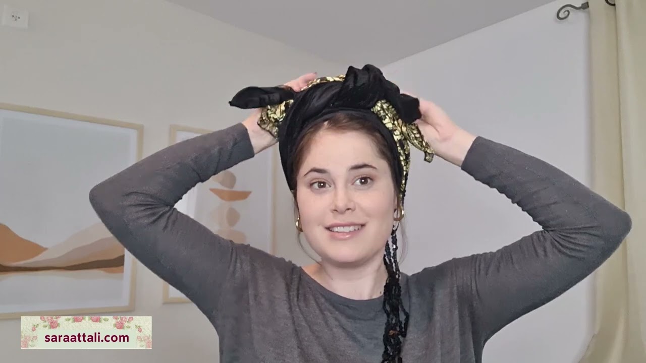 How to tie Elegant Headscarf - SARA ATTALI