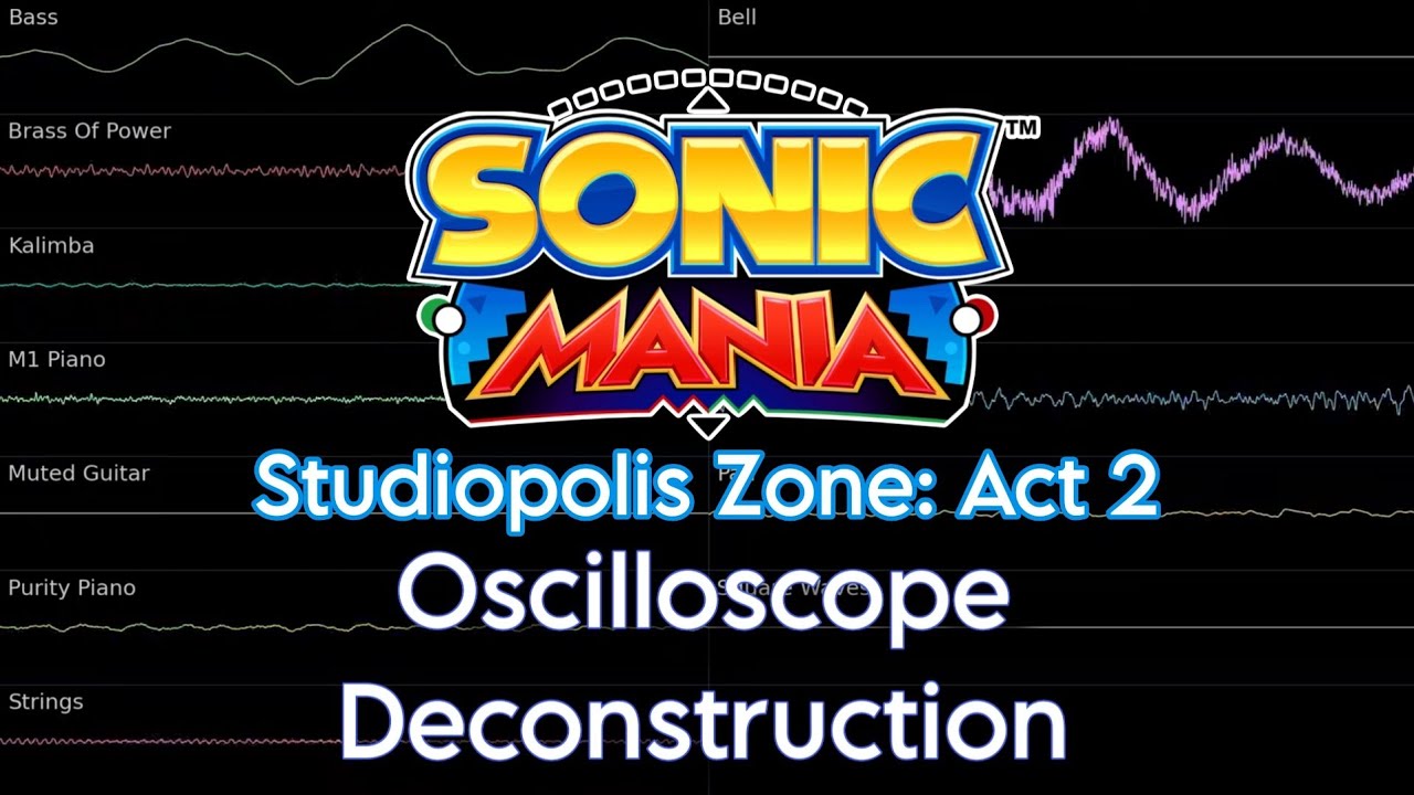 Sonic Mania Oscilloscope Deconstruction View: Studiopolis Zone Act 2 (DEFINITIVE) 