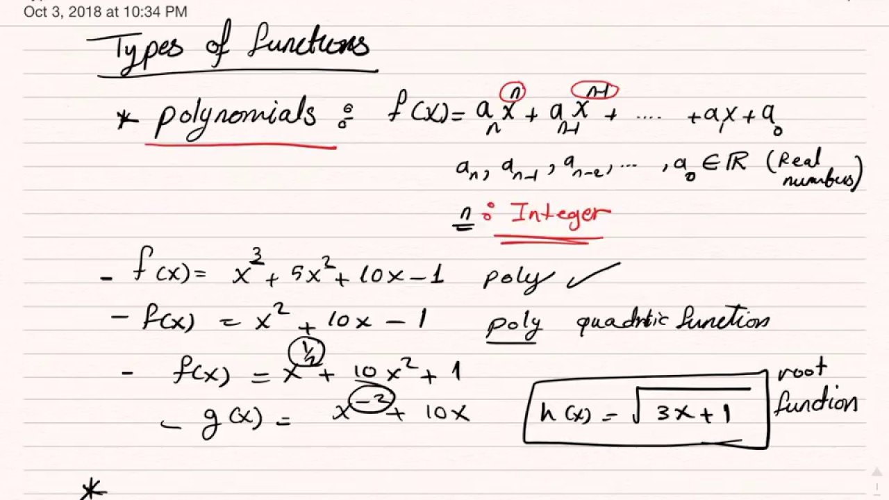 lecture#2 Types of functions