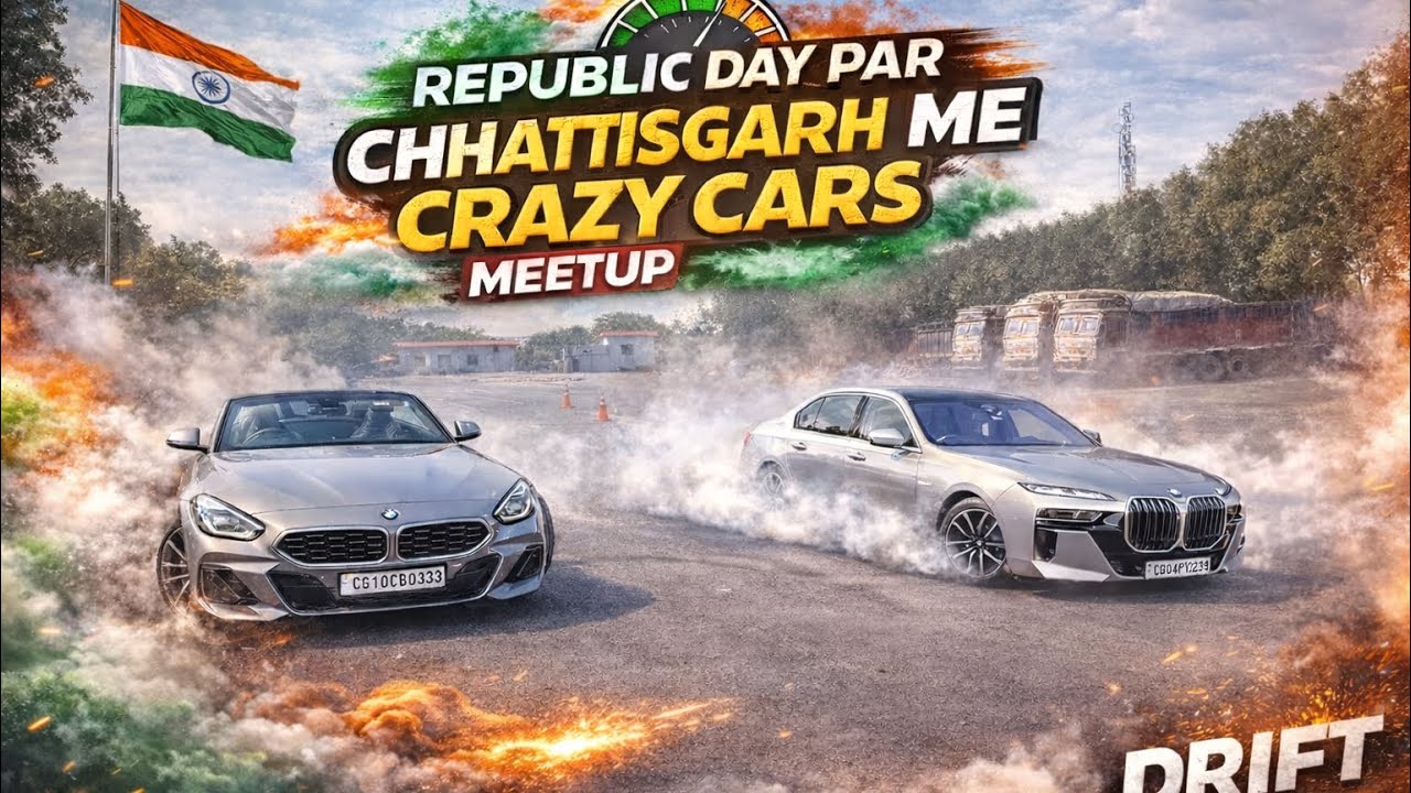 Republic Day par Chhattisgarh me CRAZY Cars Meetup 🤯