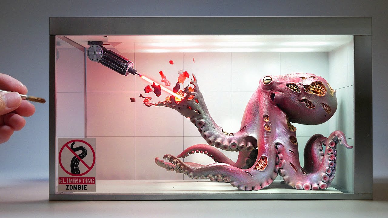 How to make a Zombie Octopus in the Laboratory Diorama